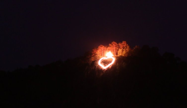 Herz-Jesu-Feuer In Den Bergen - Graun - Südtirol